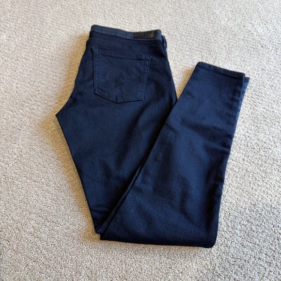 AG Adriano Goldschmied Jean Jackson Black Contour Tuxedo Skinny Low Boho Size 31 - Picture 7 of 15